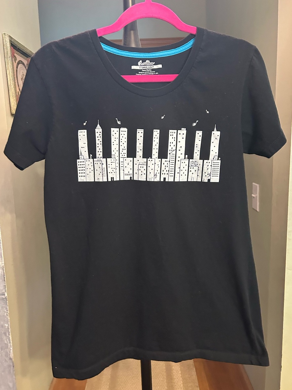 Threadless-Short Sleeve Tee-Piano Skyline